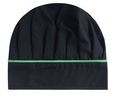 Aşçı Şapkası Mantar Yeşil Biye Siyah
